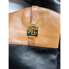 Load image into Gallery viewer, Ralph Lauren Jaden Black and Tan Riding Boot 6.5 With Polish, Brush &amp; Box