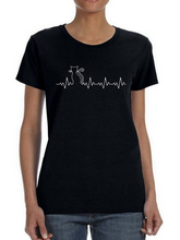 Load image into Gallery viewer, Cardiogram Cat Graphic Women&#39;s T-shirt