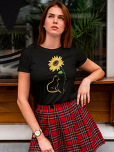 Load image into Gallery viewer, Cat And Sunflower Women&#39;s T-shirt