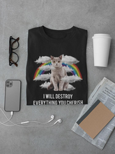 Load image into Gallery viewer, Cat Will Destroy T-shirt -SmartPrintsInk Designs