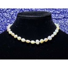 Load image into Gallery viewer, Freshwater Pearl, Hand Knotted Choker Necklace, 13" with Lobster Claw Clasp.