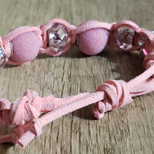Load image into Gallery viewer, Genuine Pink Leather Adjustable Bracelet