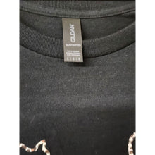 Load image into Gallery viewer, Large "PussyWhipped" Cat Lover, Iron On Cheetah Gildan BLACK Cotton T-Shirt