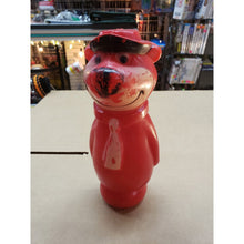 Load image into Gallery viewer, Vintage Red Plastic Yogi Bear Figure Hanna-Barbera Cartoon Toy, Mid Century