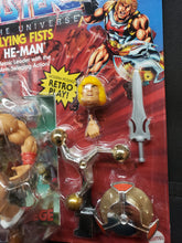 Load image into Gallery viewer, &quot;FLYING FISTS&quot; HE-MAN- Heroic Leader with Fist Swinging Action! Masters of the Universe RETRO PLAY (2022 MOTU) Deluxe Set Action Figure