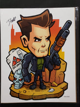 Load image into Gallery viewer, The Terminator 8&quot; x 10&quot; Art Print by Denzell Draws Signed of 2500 W/ COA, Bam! Box Exclusive 