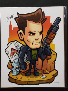 The Terminator 8" x 10" Art Print by Denzell Draws Signed of 2500 W/ COA, Bam! Box Exclusive 