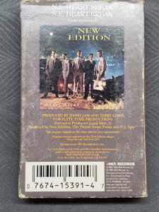 New Edition "N.E. Heart Break & Instrumental" Cassette Single 1989, G/VG. Vintage