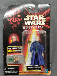 STAR WARS "Episode I: The Phantom Menace" Senator Palatine with Senate Cam Droid, COMM TECH Action Figure, Hasbro