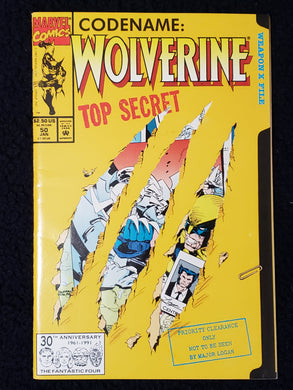 Codename: Wolverine Top Secret # 50 1991 Die Cut SLASH Cover, VG/F Marvel Comics