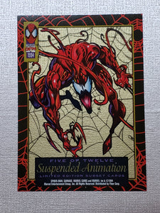 1994 AMAZING SPIDER-MAN - 1ST ED. - SUSPENDED ANIMATION CARD ( 5/12 ) CARNAGE