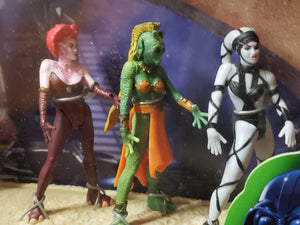 STAR WARS "The Power of the Force" Jabba the Hutt's Dancers. Rystall, Greeata, Lyn Me. 1998 KENNER