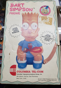 Vintage 1990 Columbia Tel-Com "The Simpsons" Bart Simpson Corded Phone Inv-0522