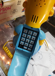 Vintage 1990 Columbia Tel-Com "The Simpsons" Bart Simpson Corded Phone Inv-0522