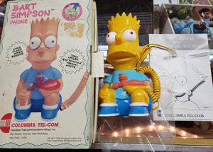 Vintage 1990 Columbia Tel-Com "The Simpsons" Bart Simpson Corded Phone Inv-0522