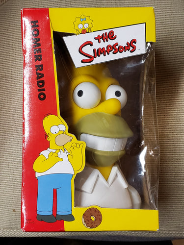 THE SIMPSONS Homer AM FM Radio Homer’s Eyes Adjust Tuning & Volume, New In Box