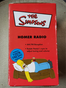 THE SIMPSONS Homer AM FM Radio Homer’s Eyes Adjust Tuning & Volume, New In Box