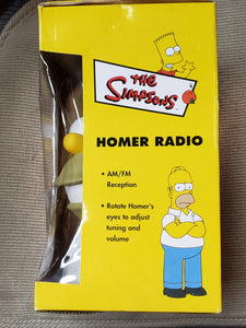 THE SIMPSONS Homer AM FM Radio Homer’s Eyes Adjust Tuning & Volume, New In Box