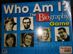 Who Am I? The Biography Game Endless Games A&E,  NEW Board Game