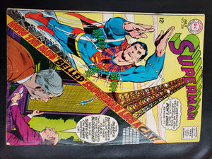 SUPERMAN 208, July 1968 The CASE of the COLLARD CRIME-FIGHTER. DC Comics G/VG