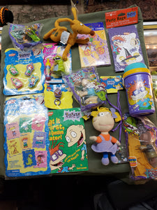 Vintage 1997 "Rugrats" Toys, Books, Accessories, Collectible Nickelodeon Lot 