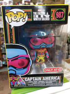 CAPTAIN AMERICA "The Falcon and The Winter Soldier" Funko POP! MARVEL #987, Blacklight Target Exclusive 