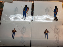 Load image into Gallery viewer, Lot of X-MEN Cyclops &amp; Bikers Hand Drawn &amp; Painted Production Animation Cels 90s