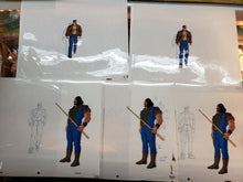 Load image into Gallery viewer, Lot of X-MEN Cyclops &amp; Bikers Hand Drawn &amp; Painted Production Animation Cels 90s