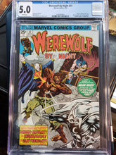 Load image into Gallery viewer, WEREWOLF BY NIGHT #37 3rd Marc Spector MOON KNIGHT, 1976 Wrightson CGC 5.0