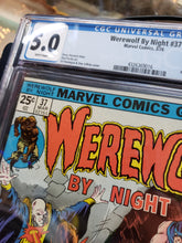 Load image into Gallery viewer, WEREWOLF BY NIGHT #37 3rd Marc Spector MOON KNIGHT, 1976 Wrightson CGC 5.0