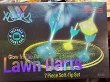 Load image into Gallery viewer, Glow in The Dark Lawn Darts Game 7 Piece Soft Tip Set by Argentos XG1126-MUI NIB