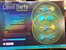 Load image into Gallery viewer, Glow in The Dark Lawn Darts Game 7 Piece Soft Tip Set by Argentos XG1126-MUI NIB