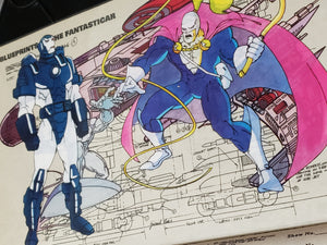 Marvel Action Hour Fantastic 4 & Iron Man Sketchbook Preview with Cels, 1994