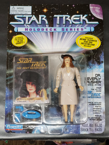 STAR TREK Holodeck Series Beverly Crusher, 1940s Attire Figure Playmates