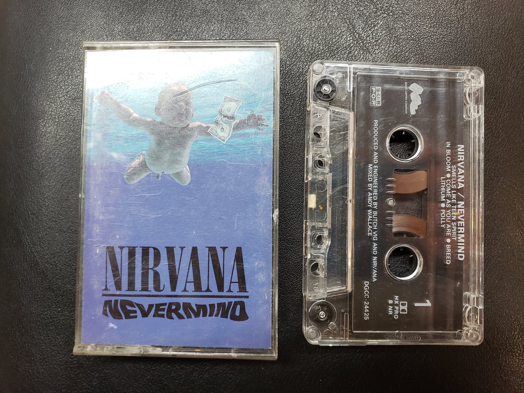 Nirvana NEVERMIND (Cassette Tape, 1991)  Alternative / Grunge Music. G/VG