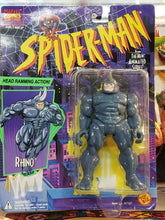 Load image into Gallery viewer, 1994 ToyBiz Spider-Man The Animated Series Rhino W/ Head Ramming. Marvel  Comics