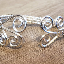 Load image into Gallery viewer, Hand Woven, Silver Filled Wire Wrapped Bracelet