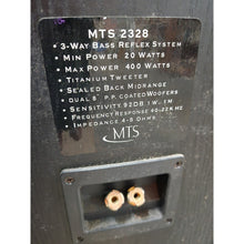 Load image into Gallery viewer, MTS Millennium Theater Systems 2 Floor Tower Speakers 2208 Dual 8” Woofer 200w