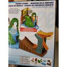 Load image into Gallery viewer, Hot Wheels Monster Trucks Color Shifters playset Swamp Chomp w/ Piran-Ahhhh
