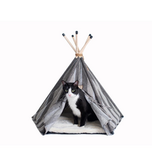 Load image into Gallery viewer, Armarkat Cat Bed Model C56HBS/SH, Teepee Style with Striped Pattern