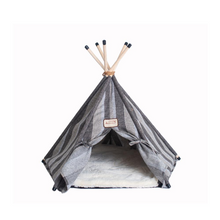 Load image into Gallery viewer, Armarkat Cat Bed Model C56HBS/SH, Teepee Style with Striped Pattern