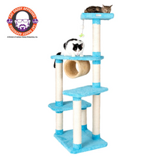 Load image into Gallery viewer, Armarkat Real Wood Cat Climber, Cat Junggle Tree With Platforms, X6105 Skyblue