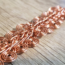 Load image into Gallery viewer, Hand Crafted Genuine Copper Spiral Chain Bracelet.