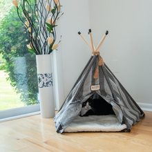 Load image into Gallery viewer, Armarkat Cat Bed Model C56HBS/SH, Teepee Style with Striped Pattern