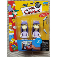 Load image into Gallery viewer, The Simpsons "Sherri &amp; Terri" WORLD OF SPRINGFIELD - Series 8 Interactive Figure