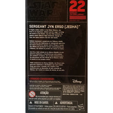 Load image into Gallery viewer, STAR WARS "The Black Series" Sergeant Jyn Erso (Jedha) #22 Hasbro 6" 2016