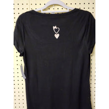 Load image into Gallery viewer, XL "Pussywhipped" Cat Lover, Gold HEART NO BOUNDARIES, Black T-SHIRT 16-18