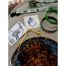 Load image into Gallery viewer, Cat Lover Lot -2 Wristbands, Lanyard, 1 Wall Hang And 1 Window Hang Lion Art