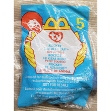 Load image into Gallery viewer, Rocket the Blue Jay #5 Ty Teenie Beanie Baby McDonald's Happy Meal Toy 2000