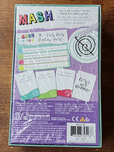Load image into Gallery viewer, MASH Adult Party Game Back Box View with Contents and Barcode